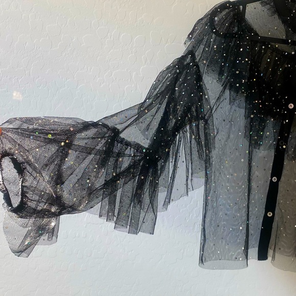 Hot and Delicious sheer sparkle top - Picture 2 of 4